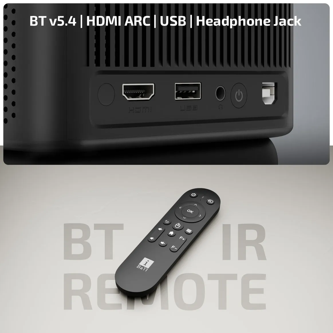 Iball Smart Projector Lumora 40 (USB| HDMI | AUX) view 4